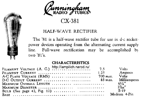 Радиолампа CX381